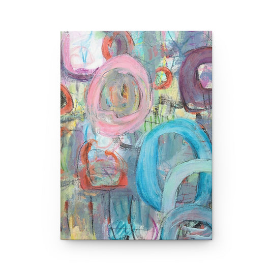 Hardcover Journal—Spin Me Round Abstract Circles Notebook