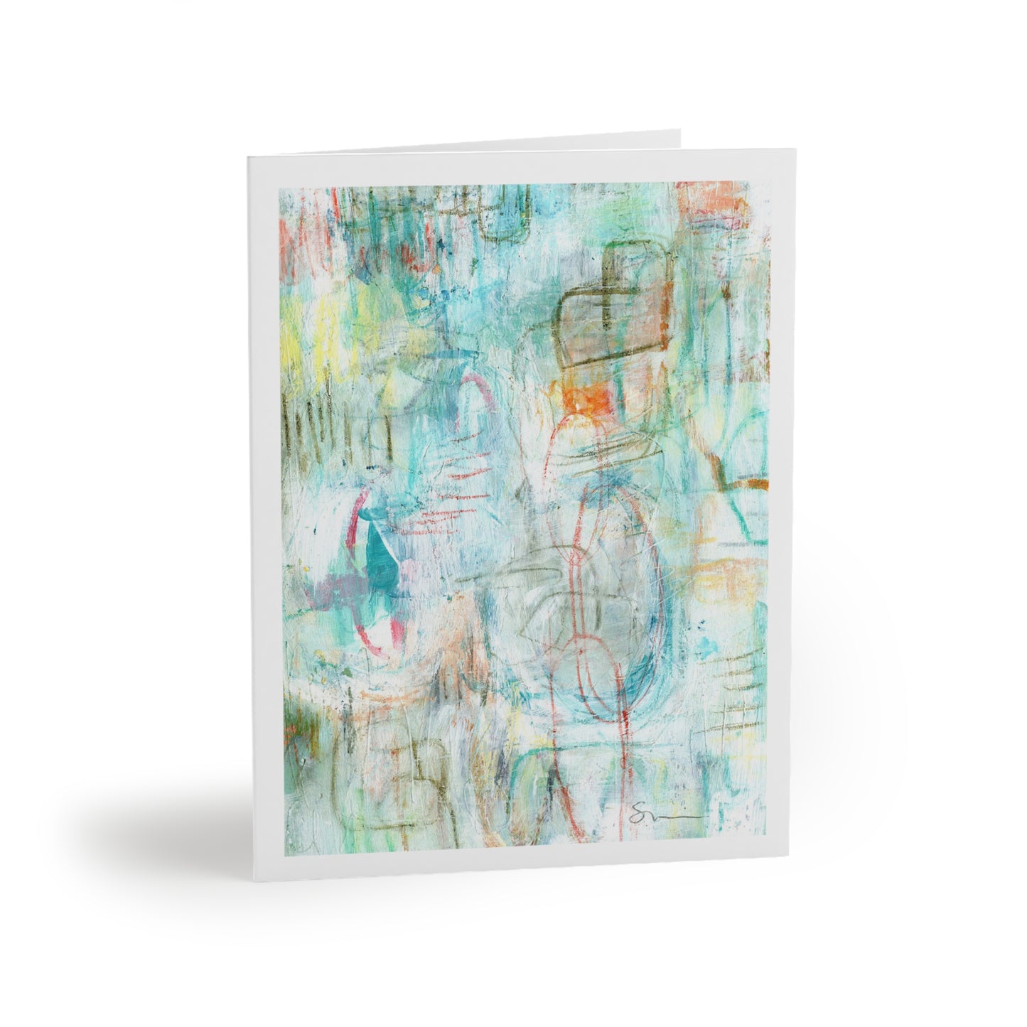 Abstract Love 3 Notecard