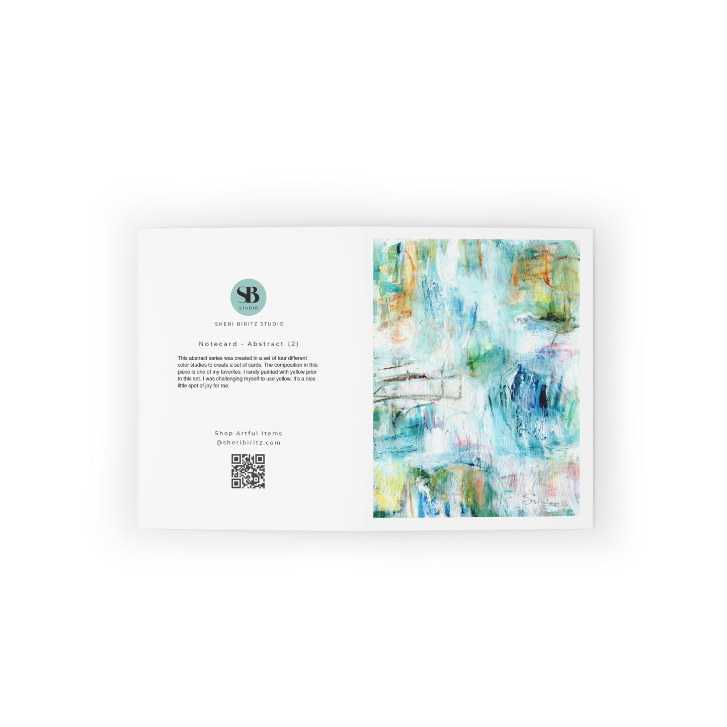 Abstract Love 2 Notecard