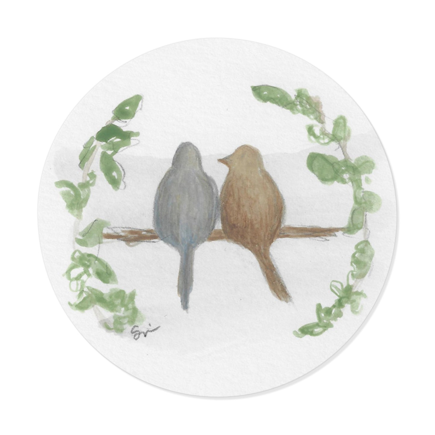 Forever Birds | Round Vinyl Stickers
